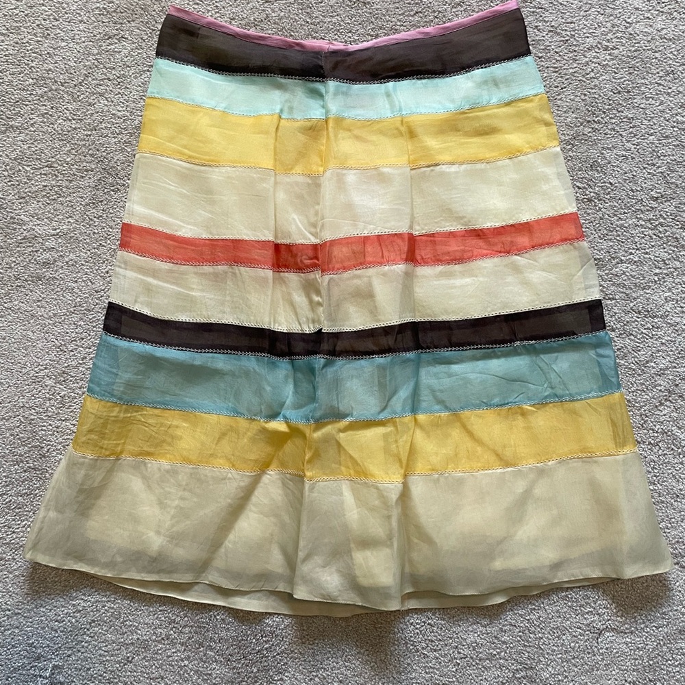 Beautiful Silk Designer Skirt by Nougat London (fits larger than Sz 4!)